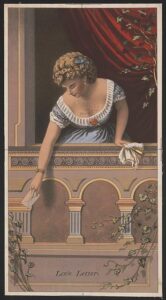 Love Letter - woman in a balcony with love letter